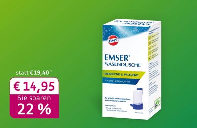 Emser Nasendusche mit Nasenspülsalz: April-Angebot der Rabenfels-Apotheke Herten